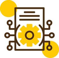 Integration Yellow Lieanr Circle Icon vector