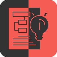 Knowledge Red Inverse Icon vector