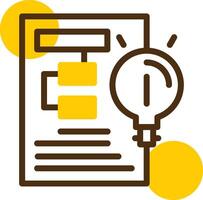 Knowledge Yellow Lieanr Circle Icon vector