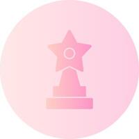 Trophy Gradient Circle Icon vector