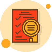 Survey Filled Shadow Cirlce Icon vector