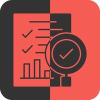 Evaluation Red Inverse Icon vector