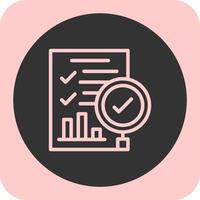 Evaluation Linear Round Icon vector