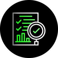 evaluación doble degradado circulo icono vector