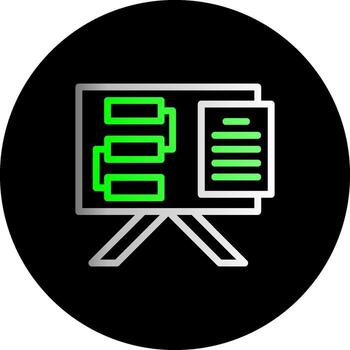 Lessons Learned Dual Gradient Circle Icon vector