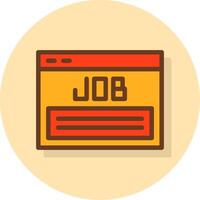 Job Listing Filled Shadow Cirlce Icon vector