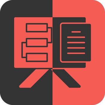 lecciones aprendió rojo inverso icono vector