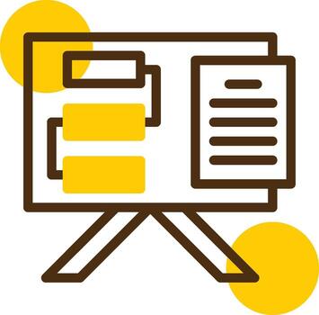 Lessons Learned Yellow Lieanr Circle Icon vector