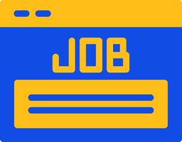 Job Listing Flat Two color Icon vector