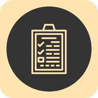 Application Form Linear Round Icon vector