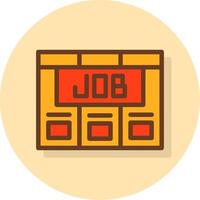 Job Board Filled Shadow Cirlce Icon vector