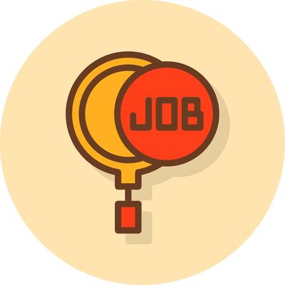 Magnifying Glass Filled Shadow Cirlce Icon