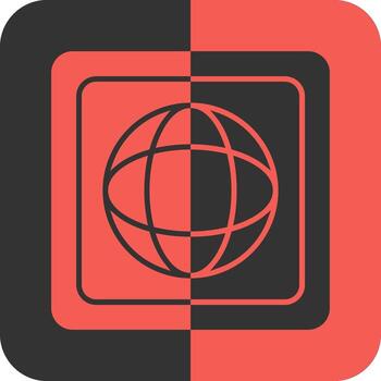 LinkedIn Red Inverse Icon vector