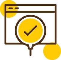 Find Yellow Lieanr Circle Icon vector