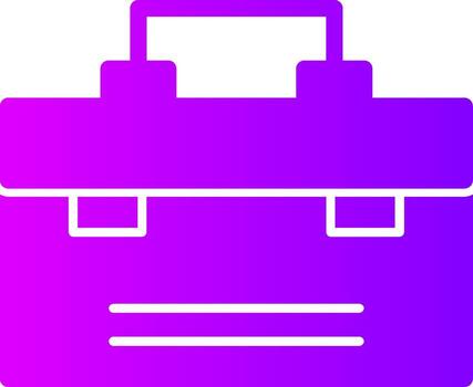 maletín sólido multi degradado icono vector