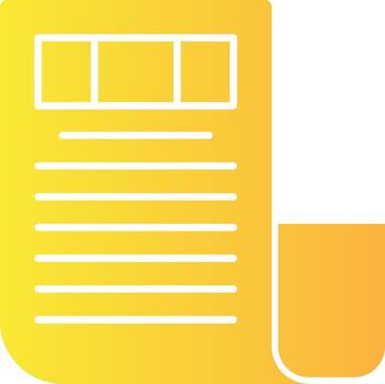 periódico sólido multi degradado icono vector