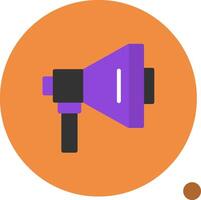 Megaphone Flat Shadow Icon vector