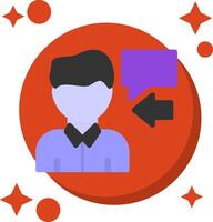 Interviewer Tailed Color Icon vector