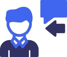 Interviewer Solid Two Color Icon vector