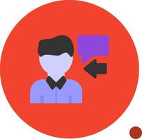 Interviewer Flat Shadow Icon vector