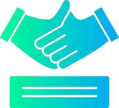 Handshake Solid Multi Gradient Icon vector