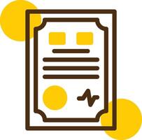 Contract Yellow Lieanr Circle Icon vector