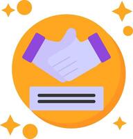 Handshake Tailed Color Icon vector