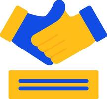 Handshake Flat Two color Icon vector