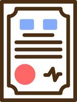 Contract Color Filled Icon vector