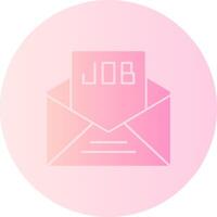 Offer Letter Gradient Circle Icon vector