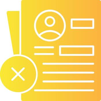 rechazar sólido multi degradado icono vector