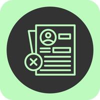 Reject Linear Round Icon vector