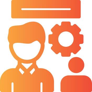 hora sólido multi degradado icono vector