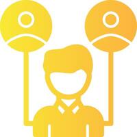 Referral Solid Multi Gradient Icon vector