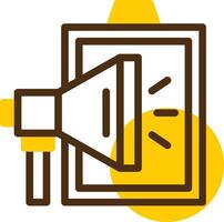 Recruitment Agency Yellow Lieanr Circle Icon vector