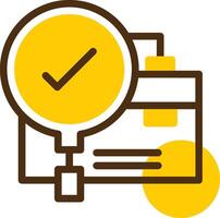 Job Fair Yellow Lieanr Circle Icon vector