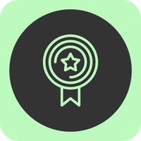 Badge Linear Round Icon vector