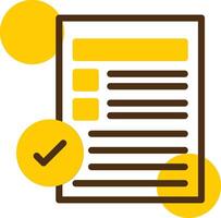 Test Yellow Lieanr Circle Icon vector