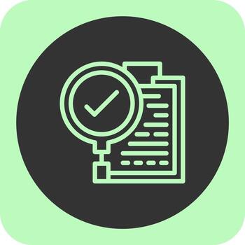 Evaluation Linear Round Icon vector