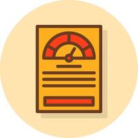 Score Filled Shadow Cirlce Icon vector