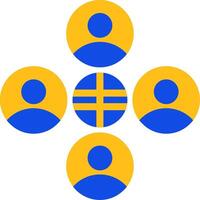 Diversity Flat Two color Icon vector
