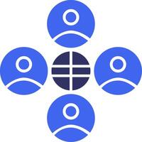 Diversity Solid Two Color Icon vector