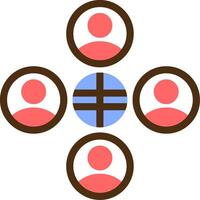 Diversity Color Filled Icon vector