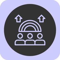 Inclusion Linear Round Icon vector
