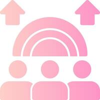 Inclusion Solid Multi Gradient Icon vector