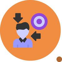 Headhunter Flat Shadow Icon vector