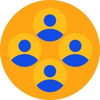 Talent Pool Flat Two color Icon vector