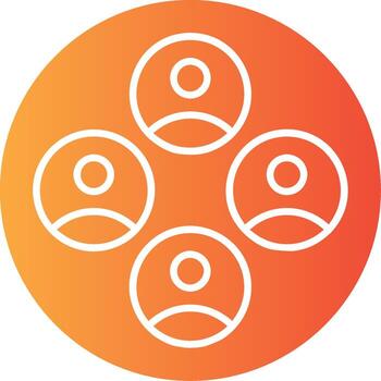 talento piscina sólido multi degradado icono vector