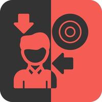 Headhunter Red Inverse Icon vector