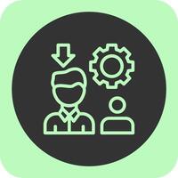 Recruitment Manager Linear Round Icon vector